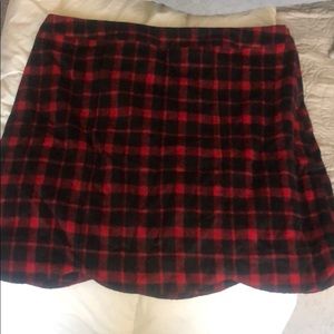 Checkard suede skirt!